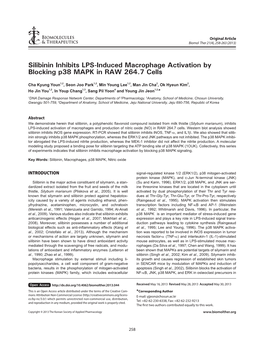 Silibinin Inhibits LPS-Induced Macrophage Activation by Blocking P38 MAPK in RAW 264.7 Cells