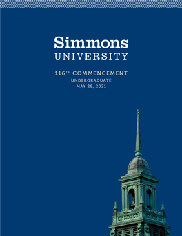 Undergraduate Program | 116Th Simmons University Commencement