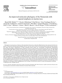 Meldal Et Al 2007 Phylogeny Nema.Pdf