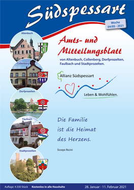 Südspessart Vom 28.01.2021 – Seite 2 Gemeinde Altenbuch Amtlich - Altenbuch Amtlich Amtliches