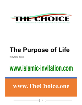 The Purpose of Life by Khalid Yasin
