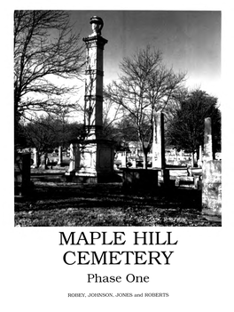 MAPLE HILL CEMETERY Phase One