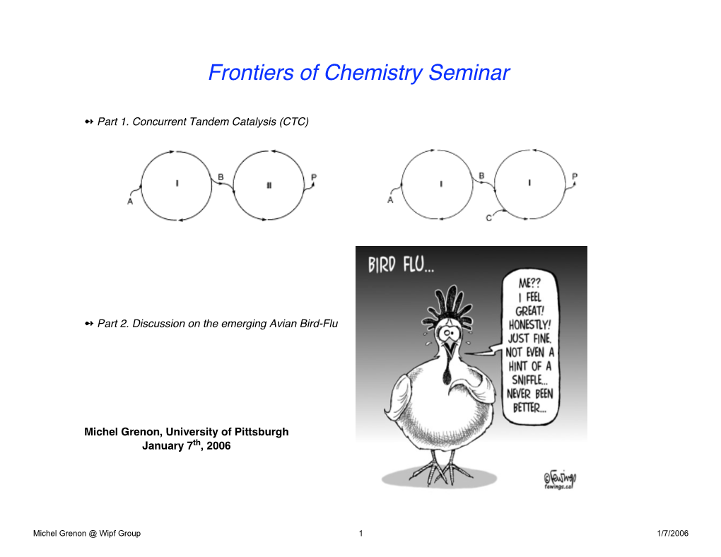Frontiers of Chemistry Seminar
