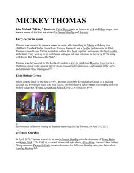 Mickey Thomas