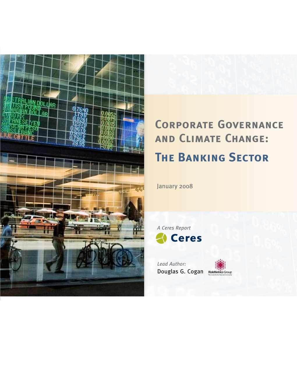 Corporate Governance and Climate Change: the Banking Sector