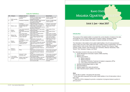 Kano State Malaria Quaterly Bulletin