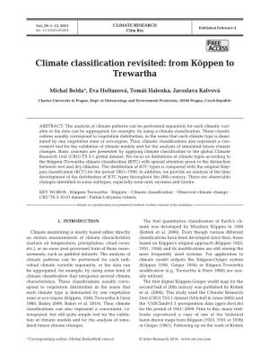 Climate Classification Revisited: from Köppen to Trewartha
