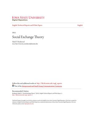 Social Exchange Theory Mark V