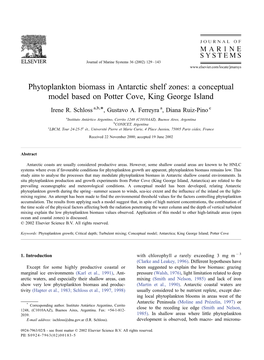 Phytoplankton Biomass in Antarctic Shelf Zones: a Conceptual Model Based on Potter Cove, King George Island
