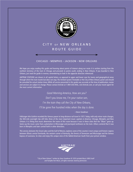 Amtrak's City of New Orleans Route Guide