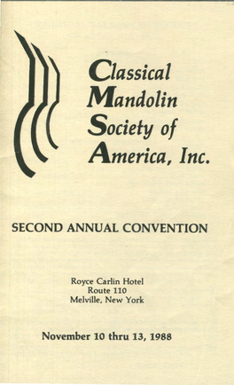Classical Mandolin Society of America, Inc
