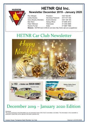 HETNR Car Club Newsletter December 2019