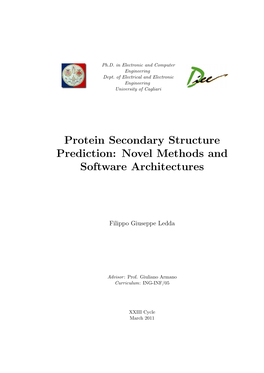 Protein Secondary Structure Prediction: Novel Methods and Software Architectures