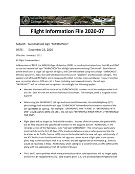 Flight Information File 2020‐07