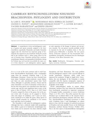 PHYLOGENY and DISTRIBUTION by LARS E