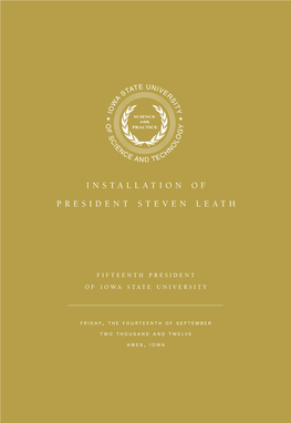 Installation O F President Steven Leath