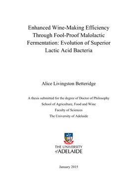Evolution of Superior Lactic Acid Bacteria