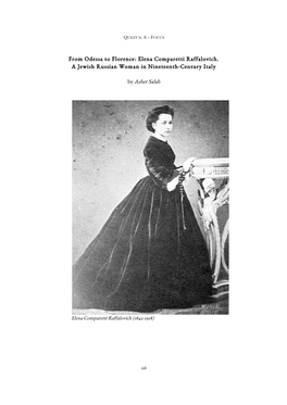From Odessa to Florence: Elena Comparetti Raffalovich. a Jewish Russian Woman in Nineteenth-Century Italy