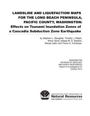 Landslide and Liquefaction Maps for the Long Beach Peninsula