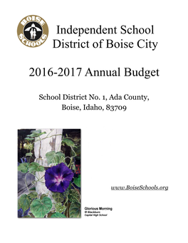 Independent School District of Boise City 2016-2017 Annual Budget
