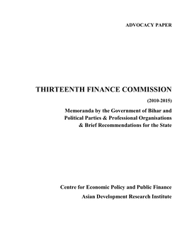 Thirteenth Finance Commission