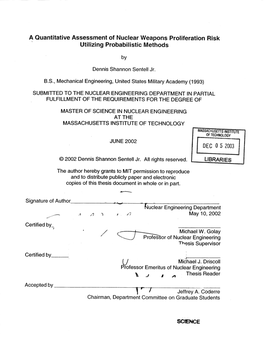 A Quantitative Assessment of Nuclear Weapons Proliferation Risk Utilizing Probabilistic Methods