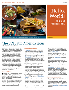 HELLO, WORLD! the GCI NEWSLETTER Issue 5