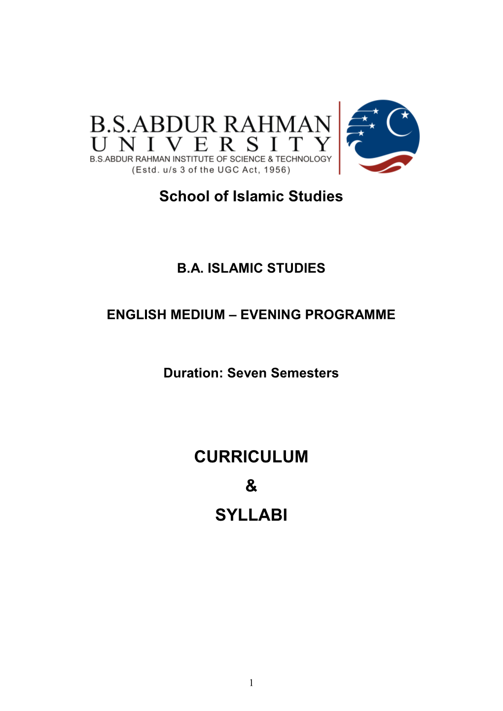 Curriculum & Syllabi