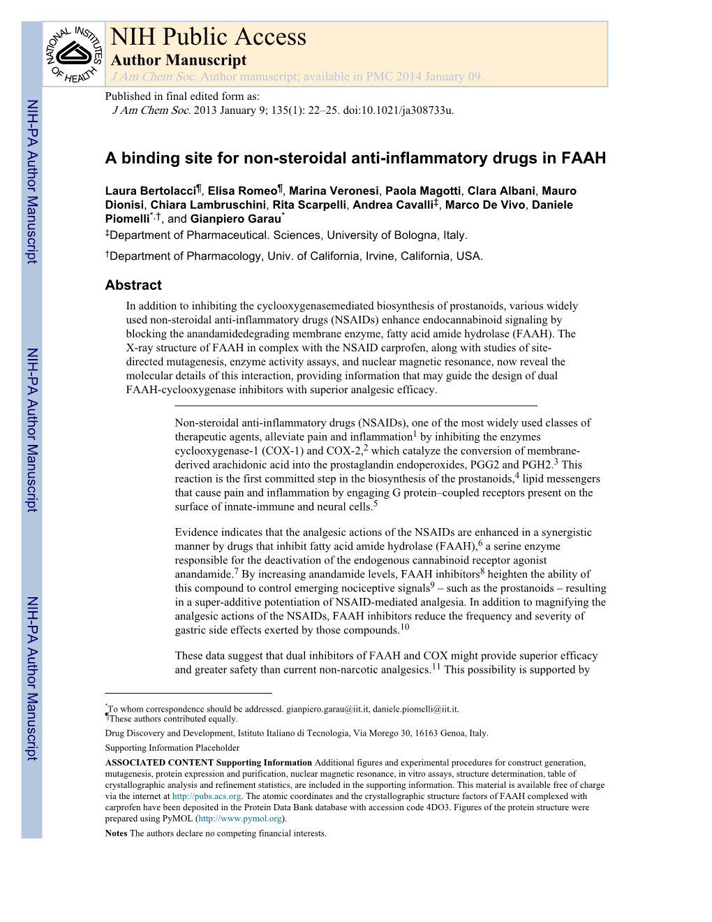 NIH Public Access Author Manuscript J Am Chem Soc