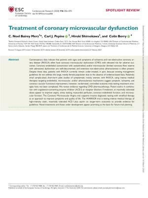 Treatment of Coronary Microvascular Dysfunction
