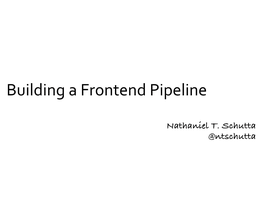 Building-Frontend-Pipeline Short