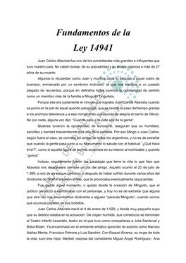 Fundamentos De La Ley 14941