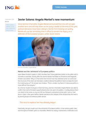 PDF | Javier Solana: Angela Merkel's New Momentum