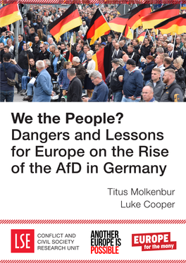 Dangers and Lessons for Europe on the Rise of the Afd in Germany