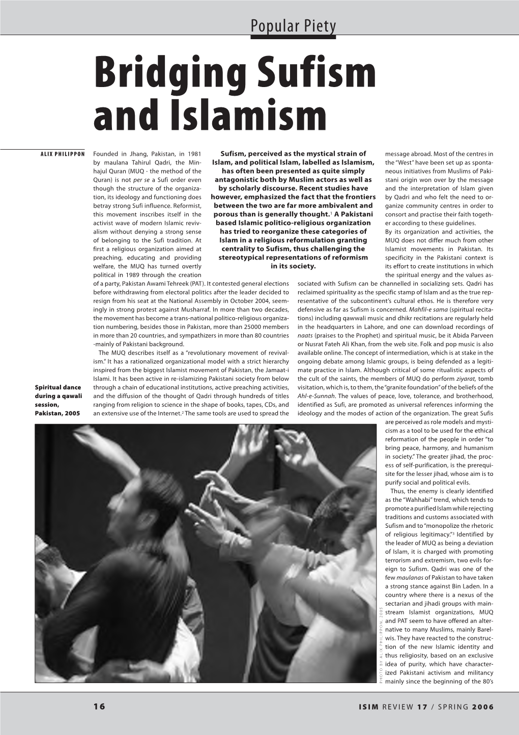 Bridging Sufism and Islamism