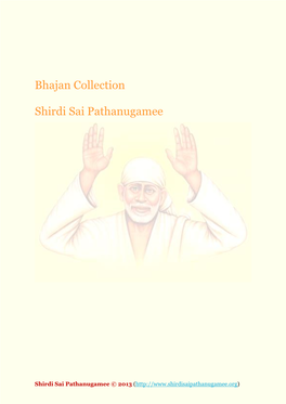 Bhajan Collection Shirdi Sai Pathanugamee