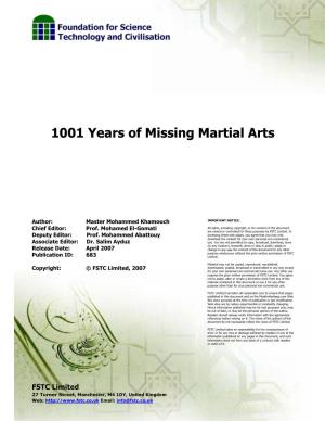 1001 Years of Missing Martial Arts