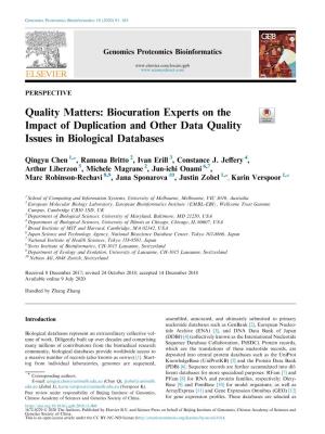 Biocuration Experts on the Impact of Duplication and Other Data Quality Issues in Biological Databases