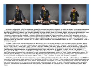 DJ Hektik Is Internationally Known, As an American Southern DJ-Artist from New Orleans, Louisiana