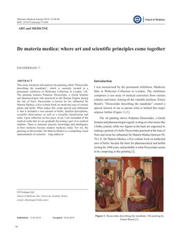 De Materia Medica: Where Art and Scientific Principles Come Together