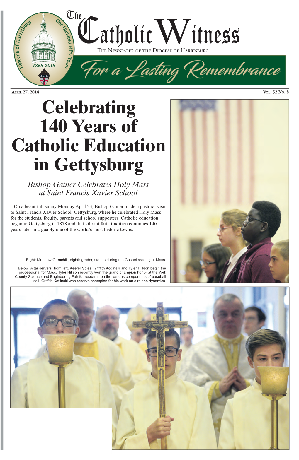 Celebrating 140 Years of Catholic Education in Gettysburg