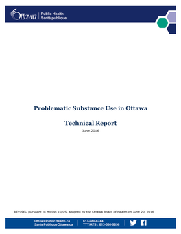 Problematic Substance Use in Ottawa Technical Report