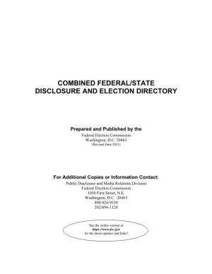 Combined Federal/State Disclosure and Election Directory
