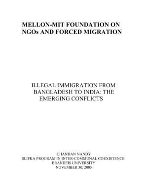 MELLON-MIT FOUNDATION on Ngos and FORCED MIGRATION