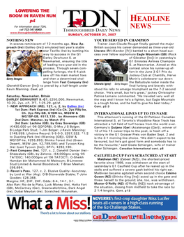 HEADLINE NEWS • 10/21/07 • PAGE 2 of 16