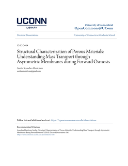 Structural Characterization of Porous Materials