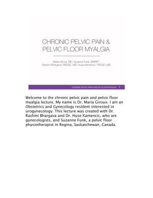 Chronic Pelvic Pain & Pelvic Floor Myalgia Updated