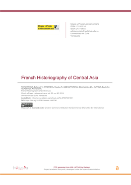 French Historiography of Central Asia