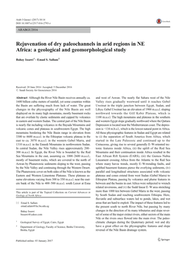 Rejuvenation of Dry Paleochannels in Arid Regions in NE Africa: a Geological and Geomorphological Study