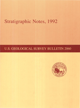 Stratigraphic Notes, 1992